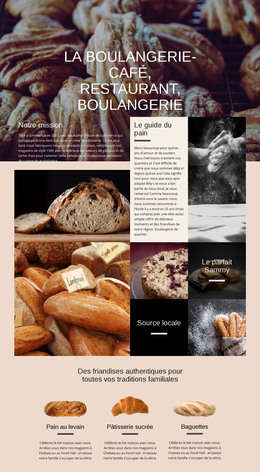 Page HTML Pour La Boulangerie