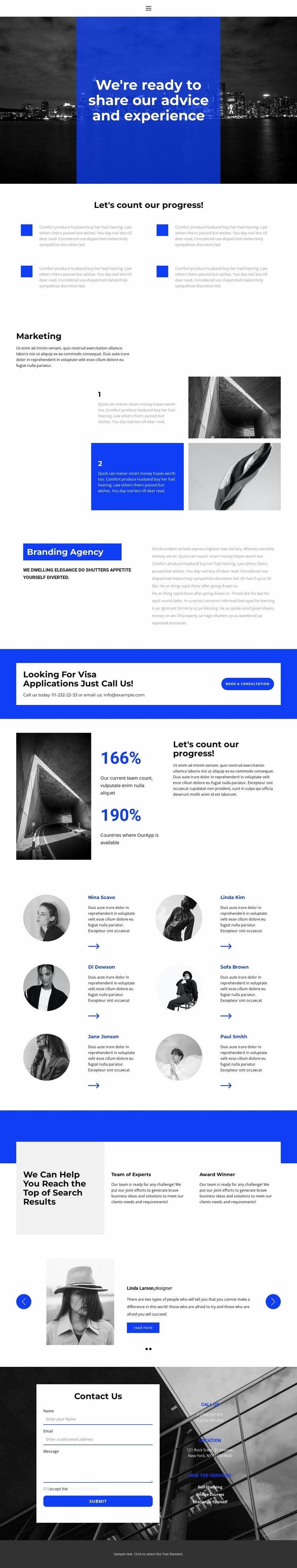 We develop business together Homepage Design