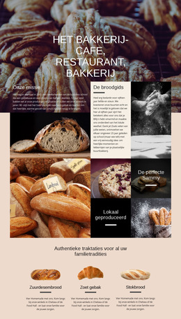 De Bakkerij - Eenvoudig Websitesjabloon