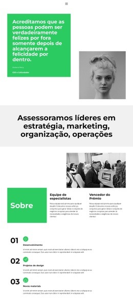 Trabalhando Melhor Juntos - Modelo De Site Pessoal