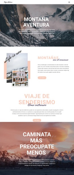 Viajes Guiados Con Mochila: Maqueta De Sitio Web Moderno