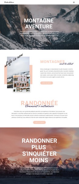 Voyages De Randonnée Guidés - Maquette De Site Web Moderne