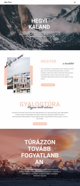 Irányított Hátizsákos Kirándulások - Professzionális Webhelysablon