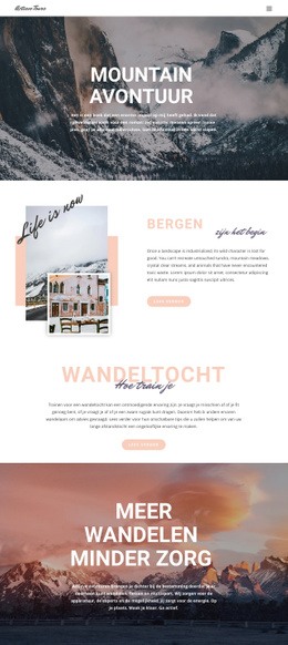 Begeleide Backpacktochten - Volledig Responsieve Sjabloon