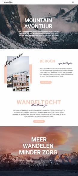 Premium WordPress-Thema Voor Begeleide Backpacktochten