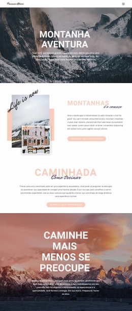 Passeios De Mochila Guiados - Modelo De Site Profissional
