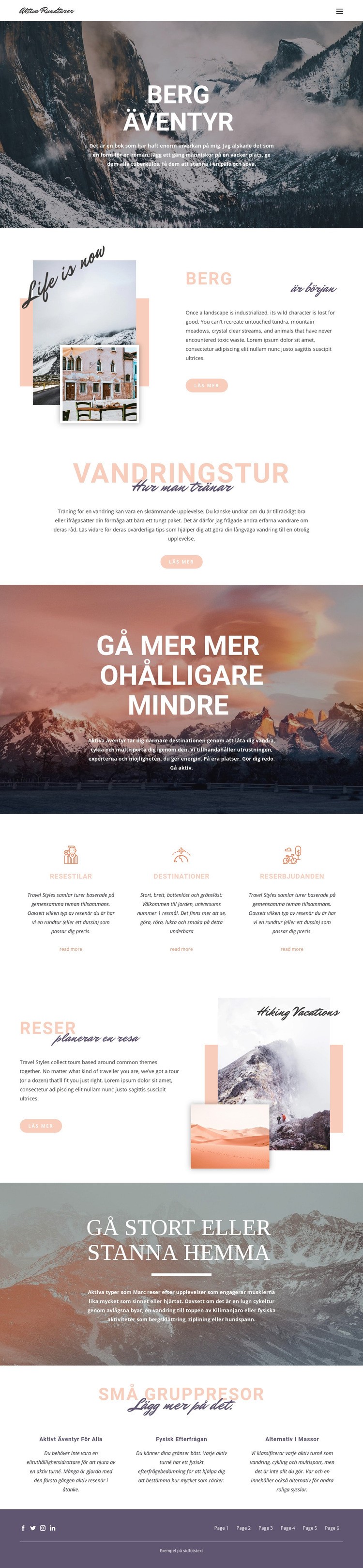 Guidade backpackingresor HTML-mall