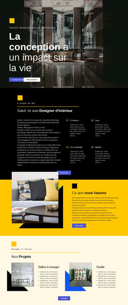Le Design Affecte La Vie - Modèle De Page HTML