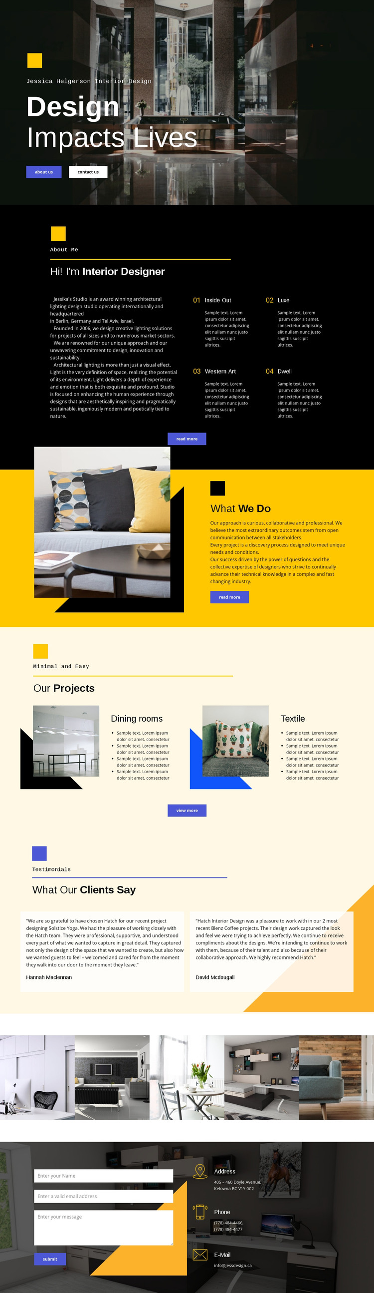 Design affects life HTML Template