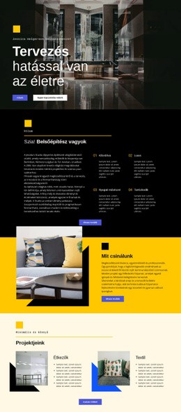 A Design Befolyásolja Az Életet HTML CSS Webhelysablon