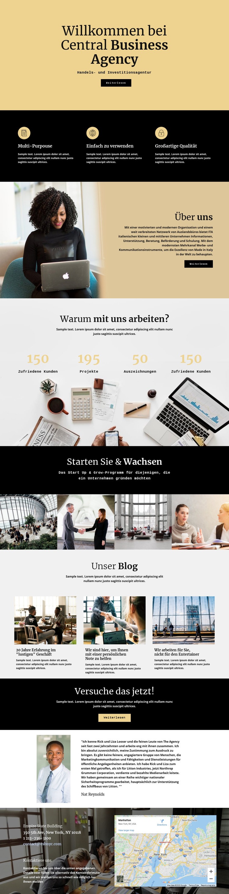 Zentrale digitale Agentur Website design