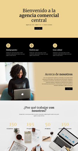 Agencia Digital Central: Plantilla De Sitio Web Sencilla
