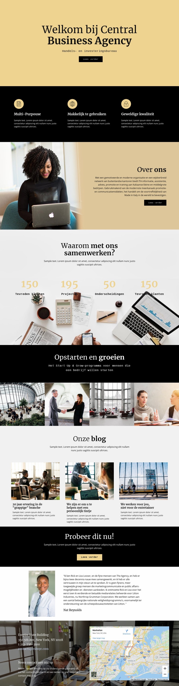 Centraal digitaal bureau Website ontwerp