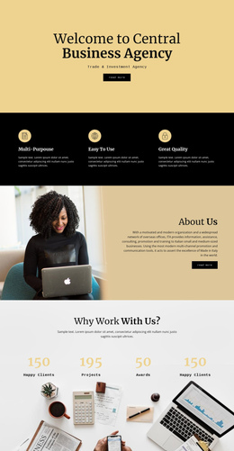 Central Digital Agency - One Page Design
