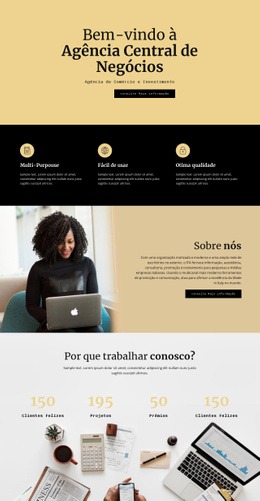 Design De Site Para Agência Digital Central