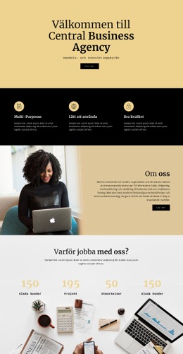 Webbplatsmall För Central Digital Byrå