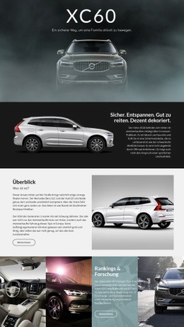 Homepage-Abschnitte Für Volvo