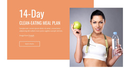 HTML Page Design For Clean Eating Meal Plan