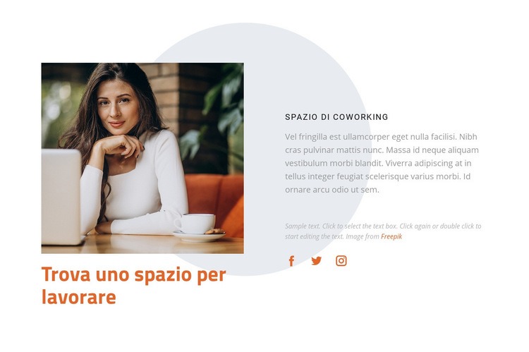 Affitta spazio ufficio Costruttore di siti web HTML