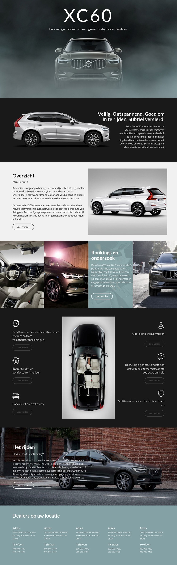 Volvo Website Builder-sjablonen