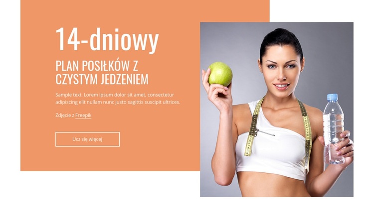 Czysty plan posiłków Szablon HTML5