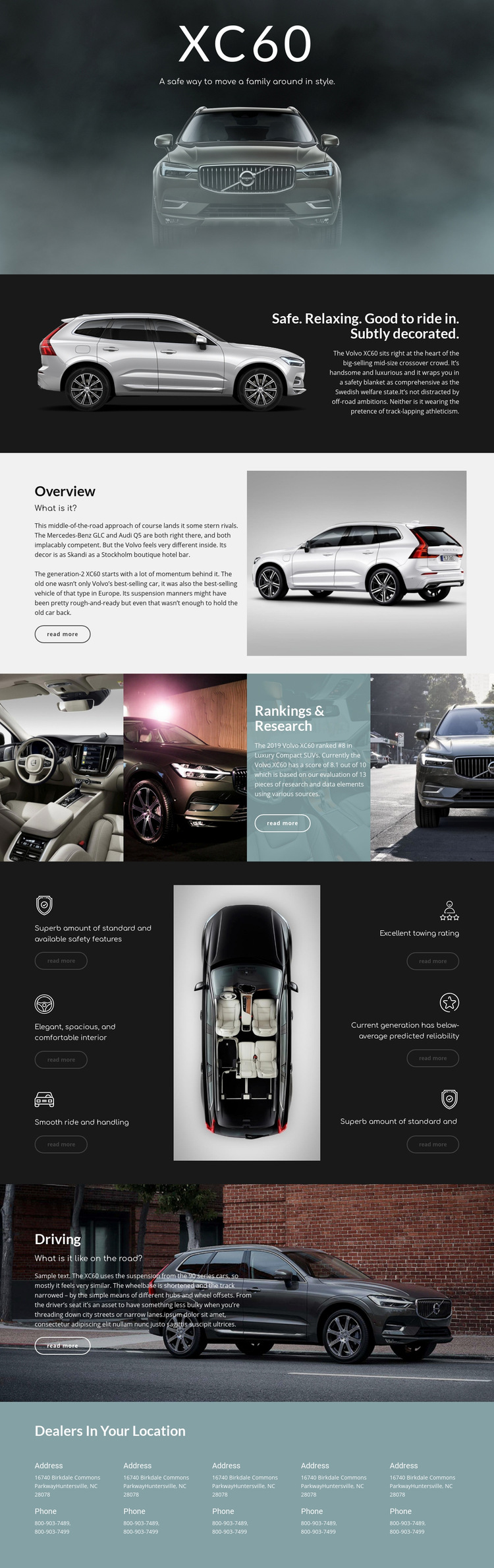 Volvo Web Page Design
