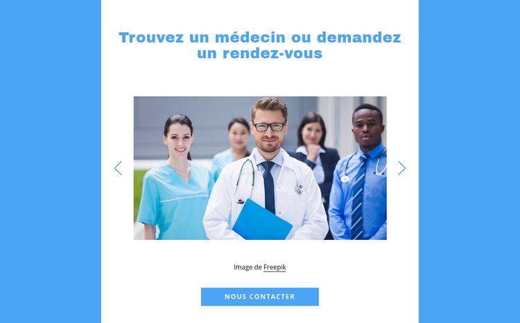 Trouver un docteur Conception de site Web