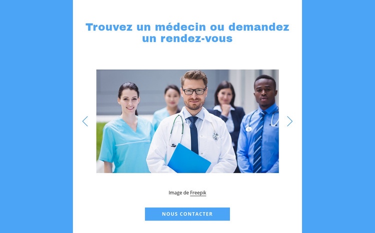 Trouver un docteur Créateur de site Web HTML