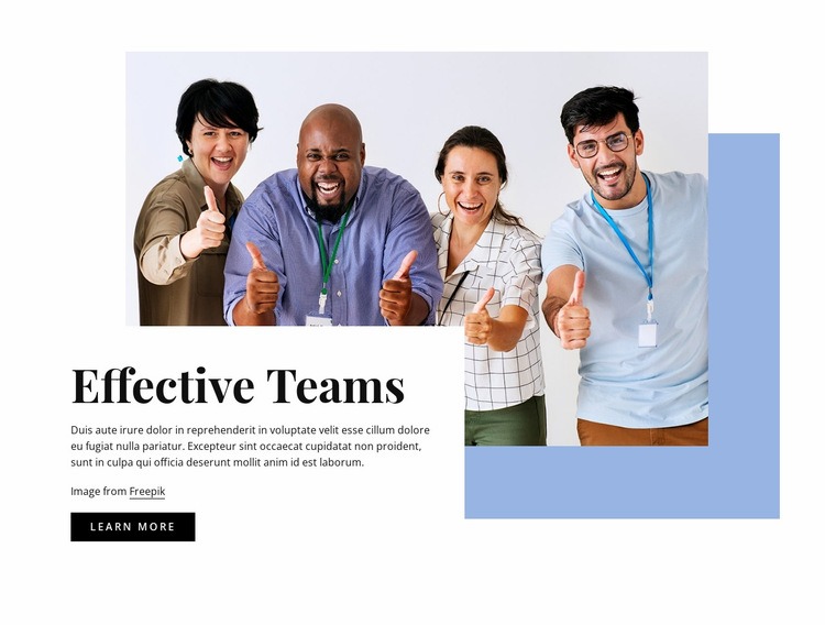 Effective teams Homepage Design