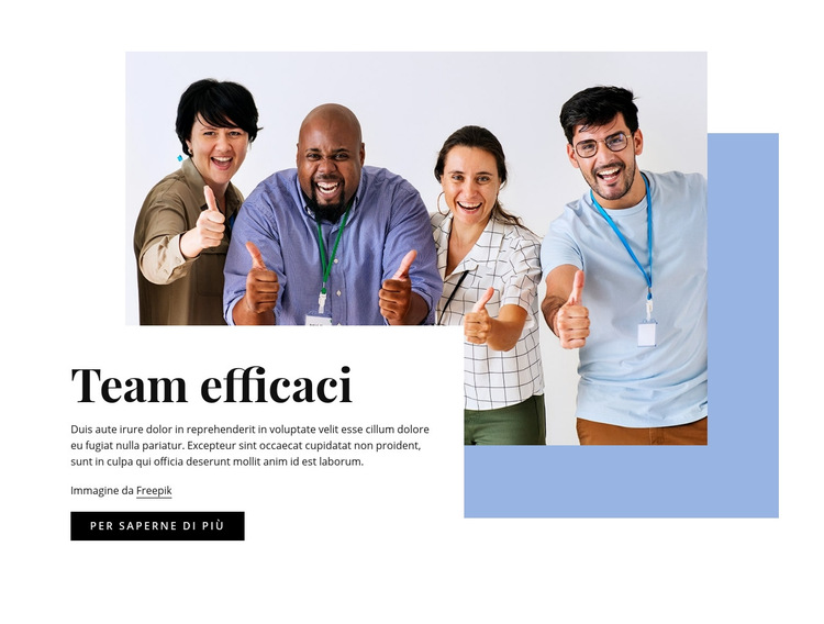 Team efficaci Modello di sito Web