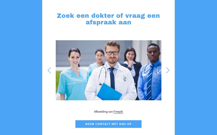 Zoek een dokter HTML-sjabloon