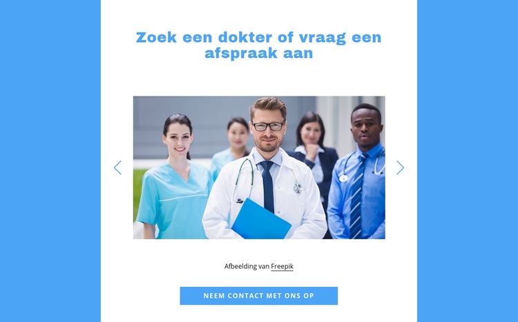 Zoek een dokter Sjabloon