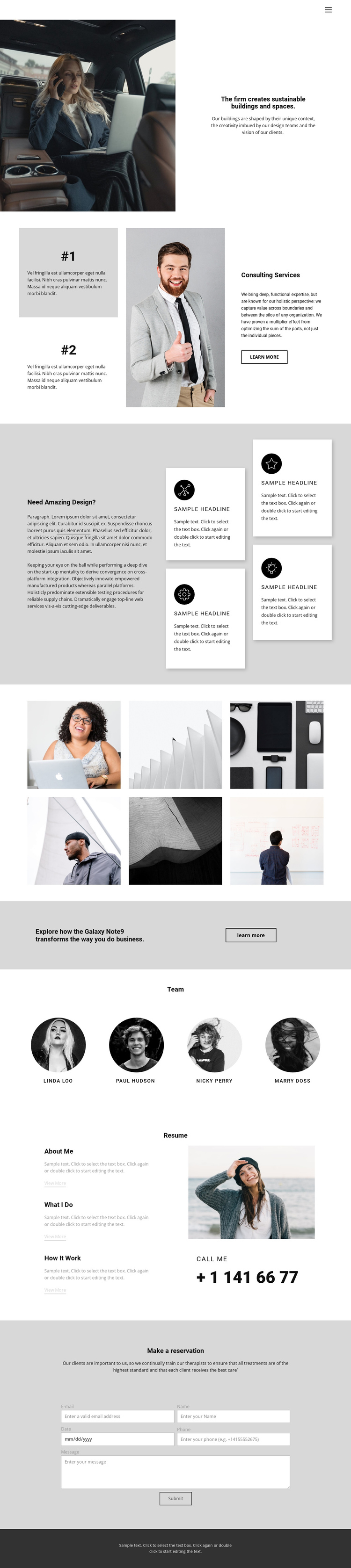 School of Successful Business One Page Template