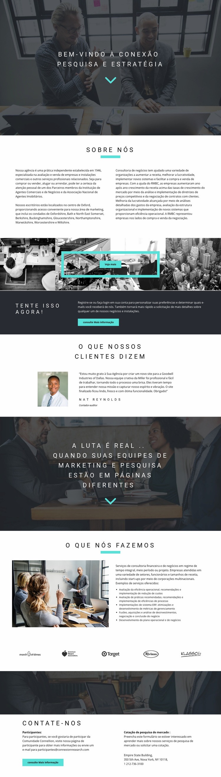 Estratégia de desenvolvimento Design do site