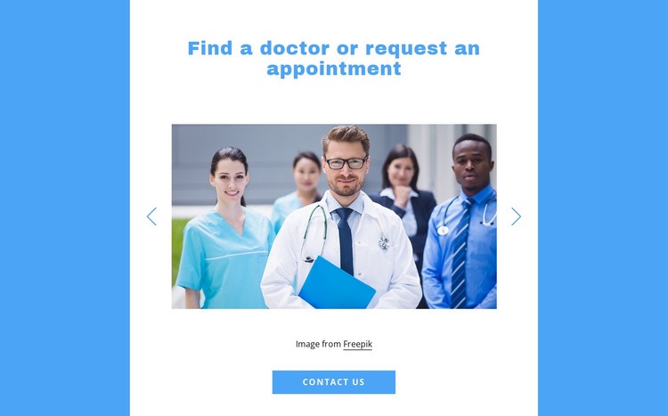 Hitta en läkare Html webbplatsbyggare