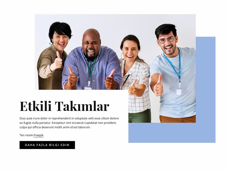 Etkili ekipler Web Sitesi Mockup'ı