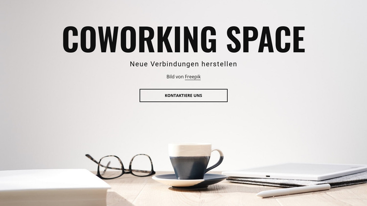 Gemeinsame Arbeitsbereiche Website-Vorlage