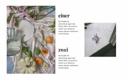 Exklusives Geschirr - Persönliche Website-Vorlage