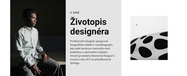 Designér hledá práci Šablona HTML