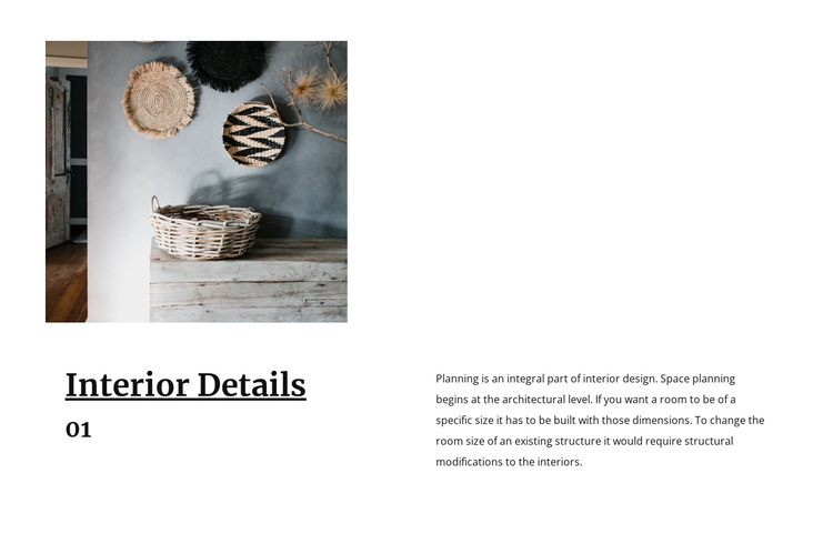 Tableware and decor Joomla Page Builder