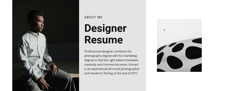 The designer is looking for a job Joomla Template