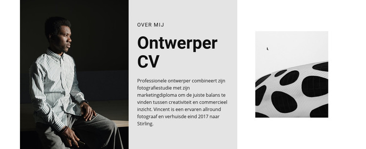 De ontwerper is op zoek naar een baan HTML-sjabloon