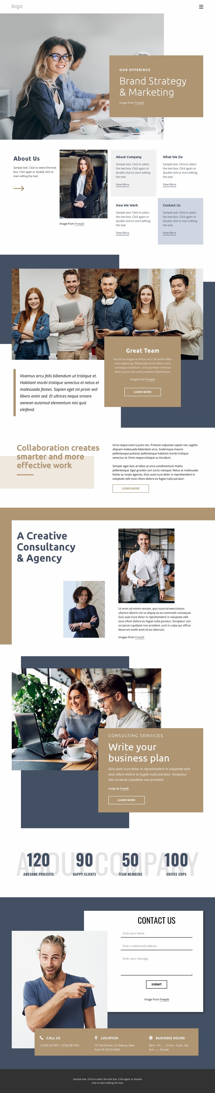 Brand strategy and marketing Squarespace Template Alternative