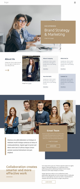 Multipurpose Landing Page For Brand Strategy And Marketing