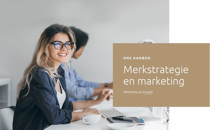 Merk marketing Website mockup