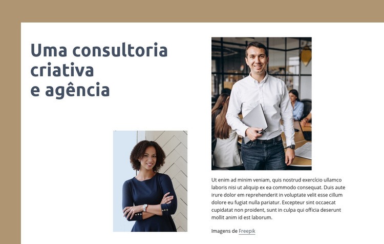 Consultoria criativa Design do site