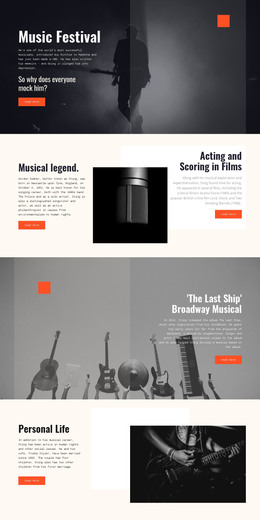 Music & Entertainment HTML Templates