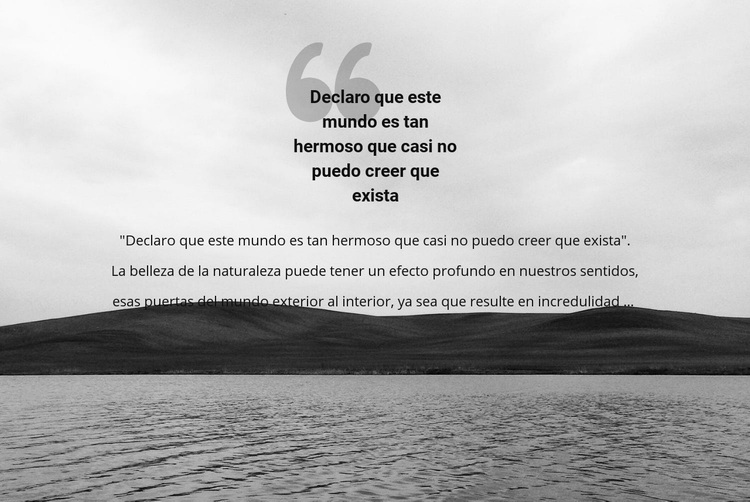 Paisaje blanco y negro Tema de WordPress