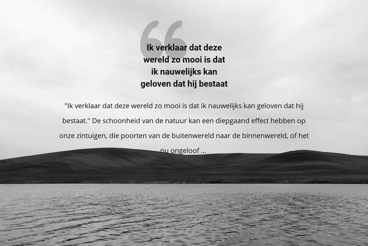 Zwart-wit landschap Website sjabloon