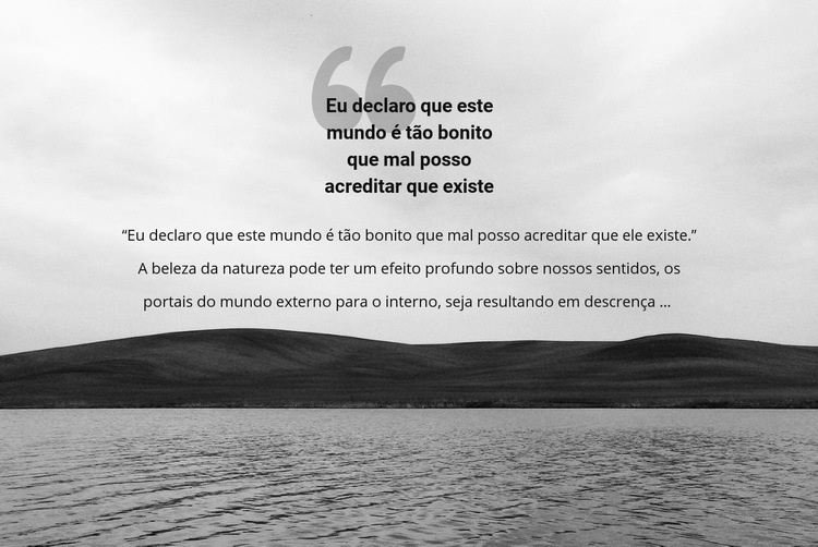 Paisagem em preto e branco Modelos de construtor de sites